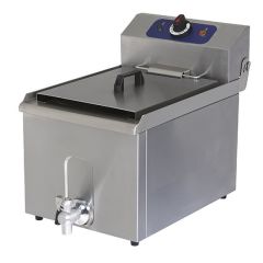 Friteuza electrica, robinet de golire, de banc, capacitate ulei 8 litri