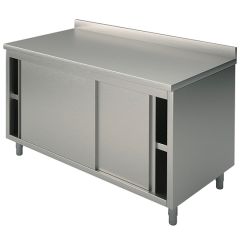Masa tip dulap cu usi glisante, cu rebord, 1600x700 mm