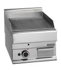 Grill pe gaz cu placa cu caneluri, de banc, 395x520 mm