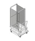 Carucior tip rack tavi cuptoare, capacitate 20x GN 2/1