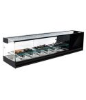 Vitrina sushi cu racitor, polita intermediara, 4xGN1/3