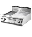 Grill pe gaz cu placa cromata 2/3 neteda si 1/3 striata, de banc, 695x610 mm