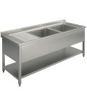 Spalator cu 2 cuve dreapta,  1400x600 mm, picurator stanga