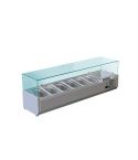Vitrina refrigerata pentru ingrediente; Capacitatea: 6x GN 1/4; Dimensiuni: 1400x335x435 mm; Gr: 50 kg; 