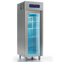 Dulap refrigerare, 1 usa vitrata, 700 litri, 3 grilaje GN2/1