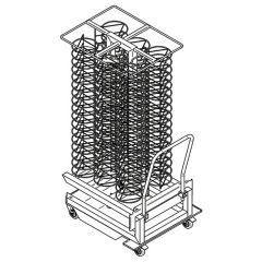 Carucior tip rack pentru farfurii, capacitate 20xGN2/1