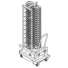 Carucior tip rack pentru farfurii, capacitate 20xGN1/1