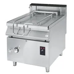 Tigaie basculanta pe gaz, 120 litri, bazin actionat electric