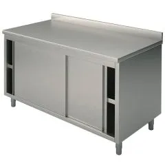 Masa tip dulap cu usi glisante, cu rebord, 2000x700 mm