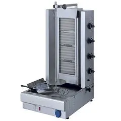 Gratar pe gaz pentru kebab, 4 zone de incalzire, motor inferior, 70 kg