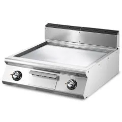 Grill electric cu placa neteda cromata, de banc, 695x610 mm