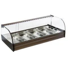 Vitrina calda, de banc, 4xGN1/3