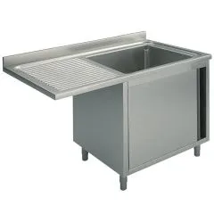 Spalator 1 cuva, picurator suspendat stanga, suport dulap, 1200x700 mm