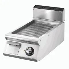 Grill electric cu placa striata, de banc, 335x530 mm