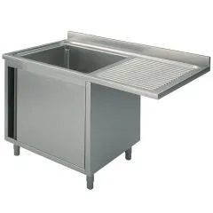 Spalator 1 cuva, picurator suspendat dreapta, suport dulap, 1400x700 mm