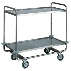 Carucior de serviciu otel inoxidabil cu 2 niveluri 1000x500 mm