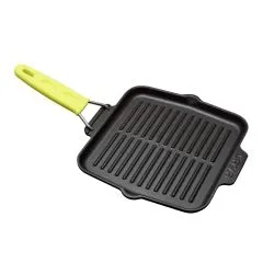 Tigaie grill 21 x 21 cm, maner galben - LAVA