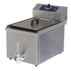 Friteuza electrica, robinet de golire, de banc, capacitate ulei 8 litri
