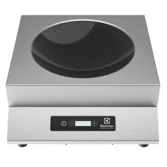 Wok cu inductie profesional patrat pentru instalare pe blat (plug-in); Cuva wok din vitroceramica rezistenta la impact, grosime 4 mm