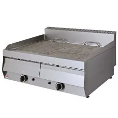 Grill pe gaz cu apa, de banc, 2 zone de lucru