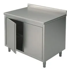 Masa tip dulap, cu rebord, 2 usi batante, 800x600 mm
