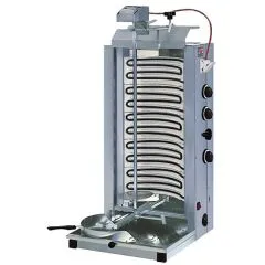 Gratar electric pentru kebab, 3 zone de incalzire, motor superior, 70 kg