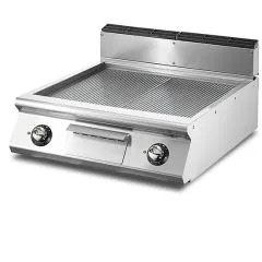 Gratar electric cu placa striata cromata, de banc, 670x530 mm
