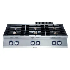Masina de gatit Electrolux Professional cu 6 arzatoare (5,5 kW fiecare), alimentare gaz, de banc