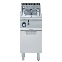 Friteuza autonoma alimentare gaz Electrolux Professional, 7 litri, cu o cuva in forma de „V” (arzatoare externe) si 1 cos