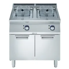 Friteuza electrica autonoma, 7+7 litri, cu 2 cuve in forma de „V” (elementi de incalzire externi) si 2 cosuri