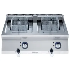 Friteuza electrica Electrolux Professional 12+12 litri, cu 2 cuve si 2 cosuri, elementi de incalzire interni