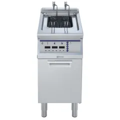 Friteuza electrica autonoma programabila Electrolux Professional, 15 litri, cu o cuva in forma de „V” (elementi de incalzire externi) si 2 cosuri