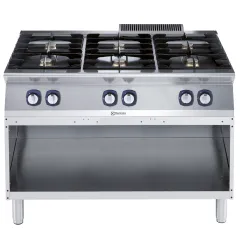 Masina de gatit Electrolux Professional, 6 arzatoare, suport deschis