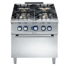 Masina de gatit cu 4 arzatoare (1x10 kW, 3x6 kW) Electrolux Professional, alimentare gaz, si cuptor alimentare pe gaz (8,5 kW)