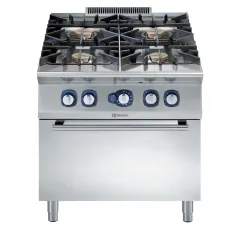 Masina de gatit cu 4 arzatoare (10 kW fiecare) Electrolux Professional, alimentare pe gaz, si cuptor alimentare pe gaz (8,5 kW)