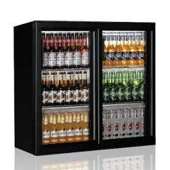 Frigider bar, 2 usi de sticla glisante, 201 litri