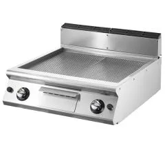 Gratar pe gaz cu placa striata, de banc, 670x530 mm