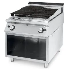Grill pe gaz cu roca vulcanica, 740x515 mm