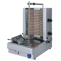 Gratar electric pentru kebab, 2 zone de incalzire, motor inferior, 30 kg