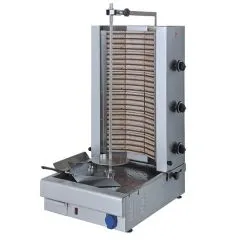 Gratar electric pentru kebab, 3 zone de incalzire, motor inferior, 70 kg
