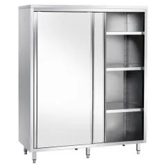 Dulap depozitare vertical cu usi glisante, 3 polite, 1mx70cm