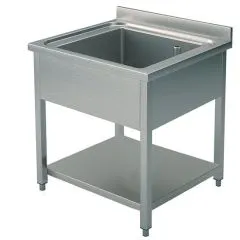 Spalator 1 cuva, cu polita, 700x700 mm