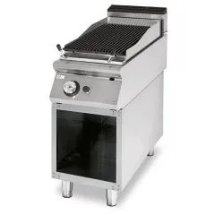 Grill pe gaz cu roca vulcanica, 376x700 mm