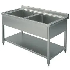 Spalator cu 2 cuve, 1000x600 mm, polita