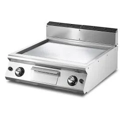 Gratar pe gaz cu placa neteda cromata, de banc, , 670x530 mm