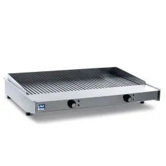 Grill electric striat, de banc, 2 zone de lucru