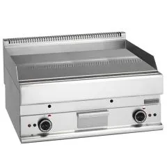 Grill electric cu placa neteda cromata, de banc, 695x520 mm