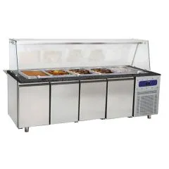 Modul cald pentru preparare, 4 usi, 4xGN1/1