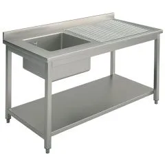 Spalator 1 cuva, picurator dreapta, cu polita, 1000x700 mm