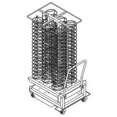 Carucior tip rack pentru farfurii, capacitate 20xGN2/1